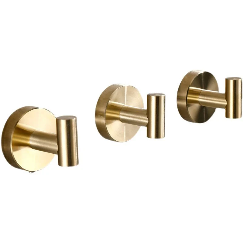 Juego de accesorios de baño moderno, ganchos para batas de metal en cromo pulido/oro Clearhalo