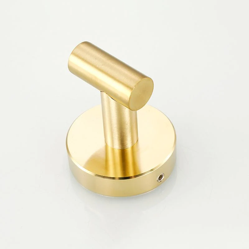 Juego de accesorios de baño moderno, ganchos para batas de metal en cromo pulido/oro Clearhalo