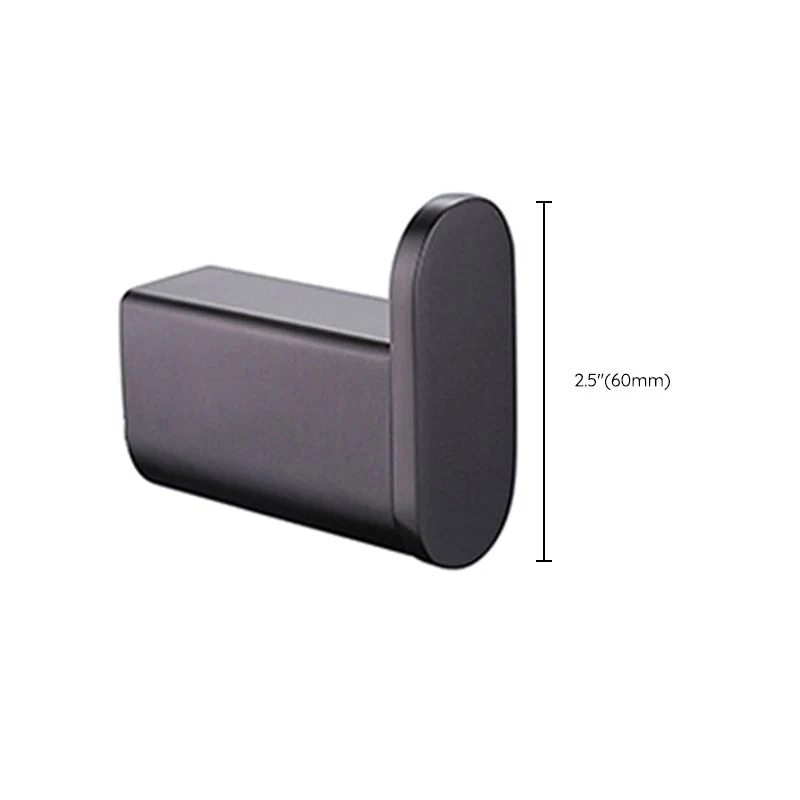 Juego de accesorios de baño moderno gris oscuro Kit de accesorios de baño de acero Clearhalo