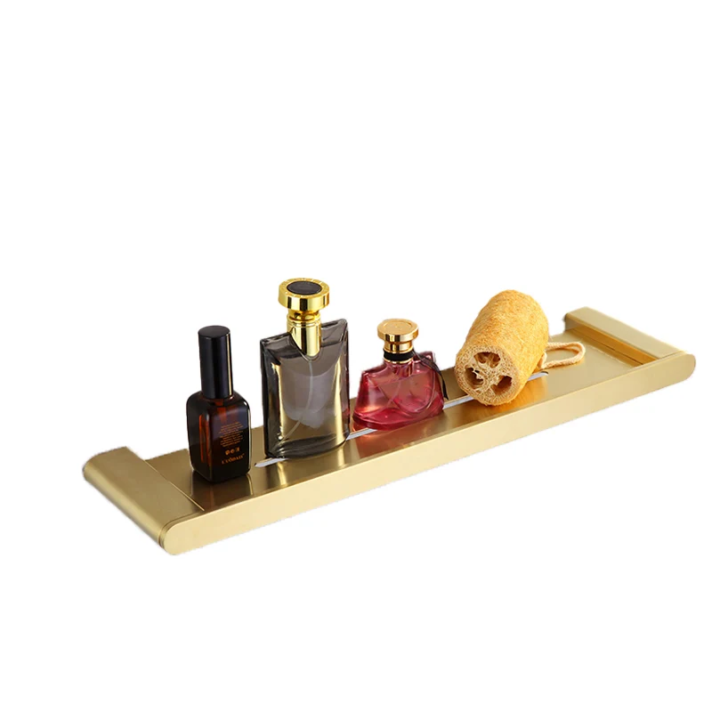 Juego de accesorios de baño moderno Juego de accesorios de baño con barra de toalla dorada Clearhalo