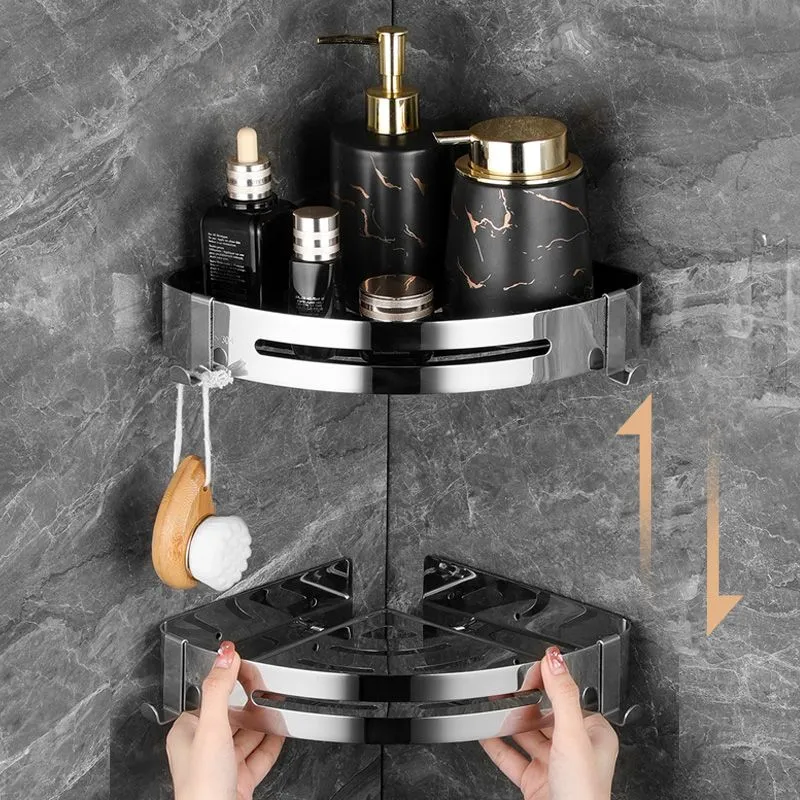 Juego de accesorios de baño moderno Juego de herrajes para accesorios de baño plateados Clearhalo