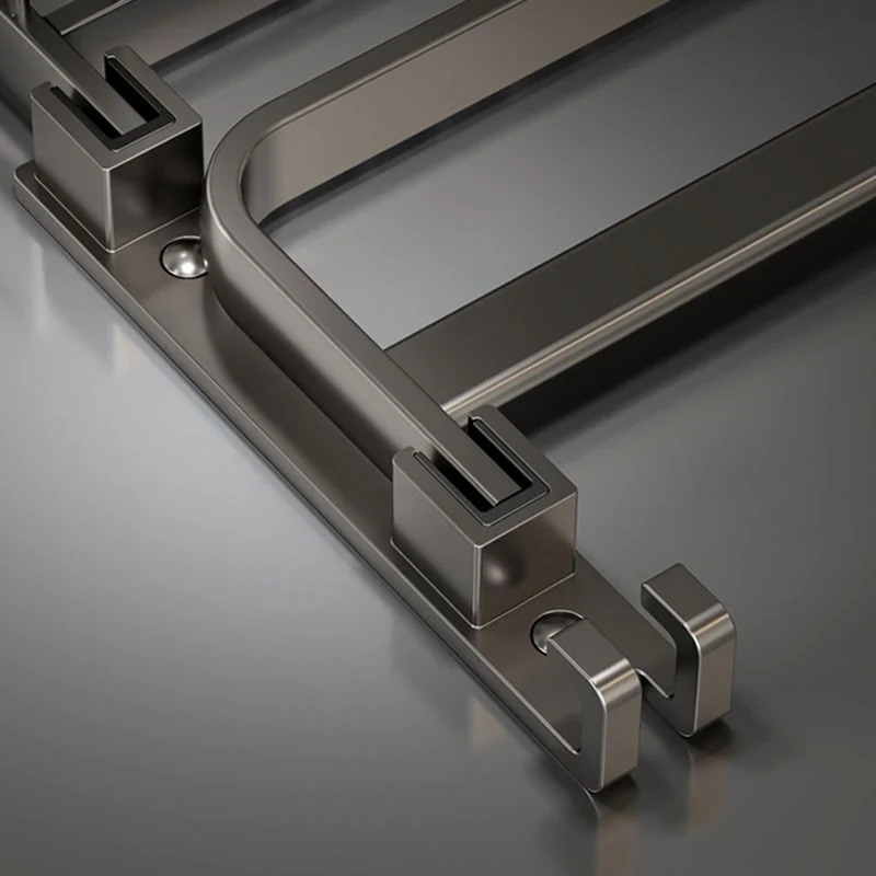 Juego de accesorios de baño moderno, kit de accesorios de baño de metal gris Clearhalo