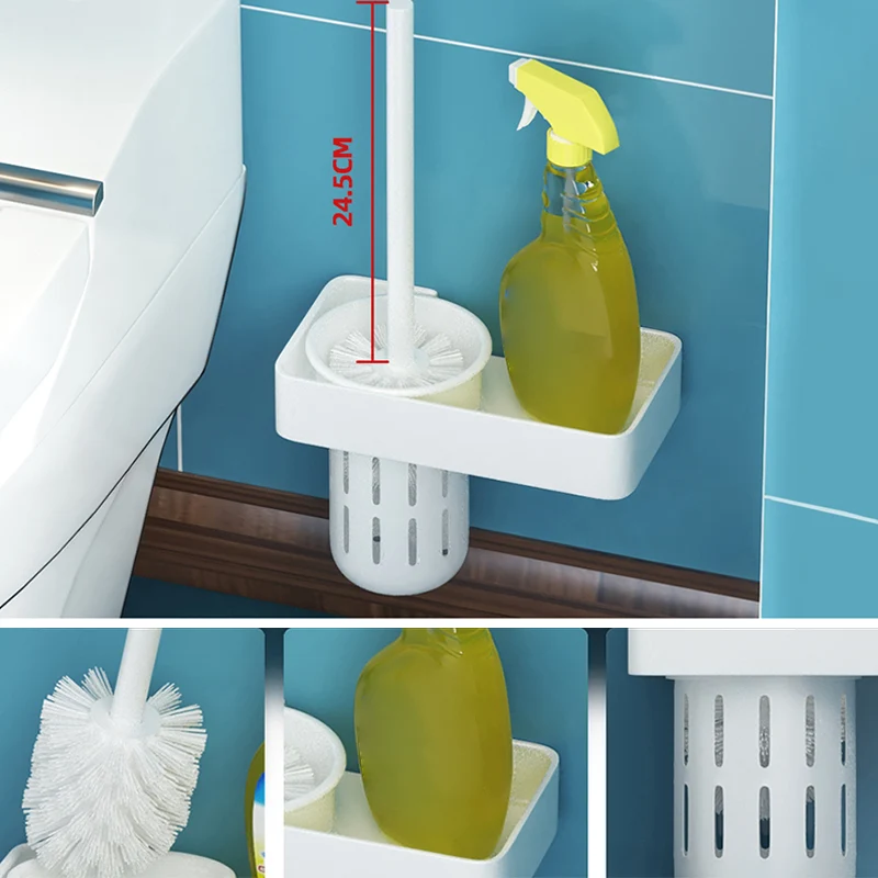 Juego de accesorios de baño moderno, kit de accesorios de baño de metal blanco Clearhalo