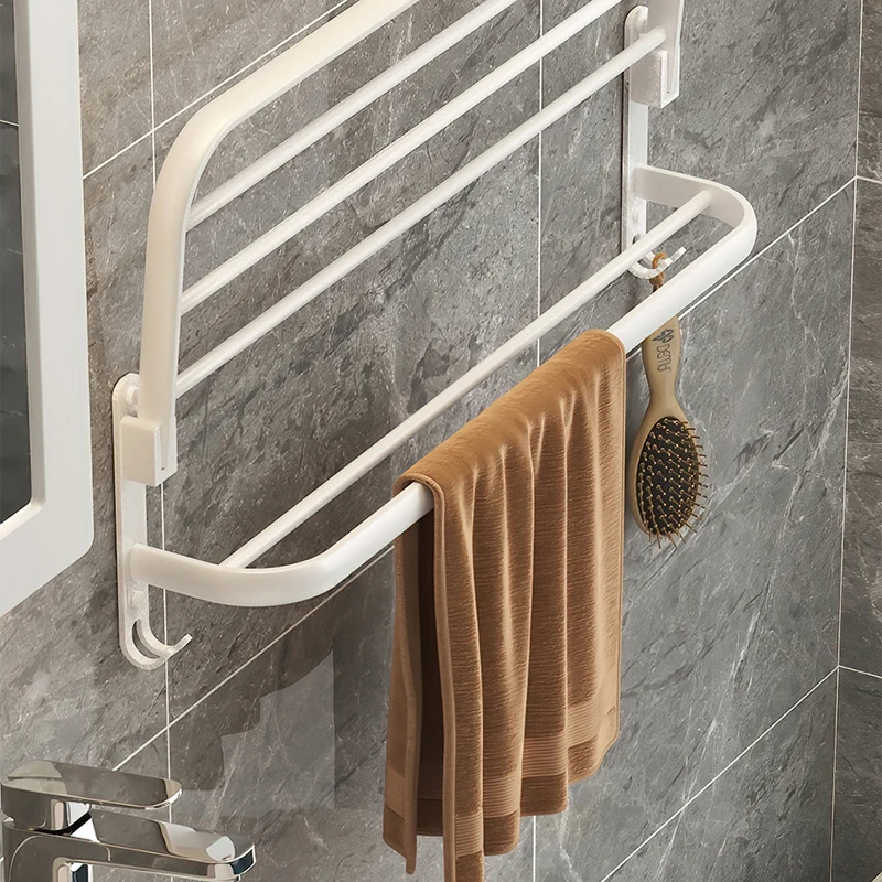 Juego de accesorios de baño moderno, kit de accesorios de baño de metal blanco Clearhalo