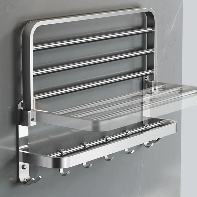 Juego de accesorios de baño moderno de 7 piezas, accesorios de baño de cromo pulido Clearhalo