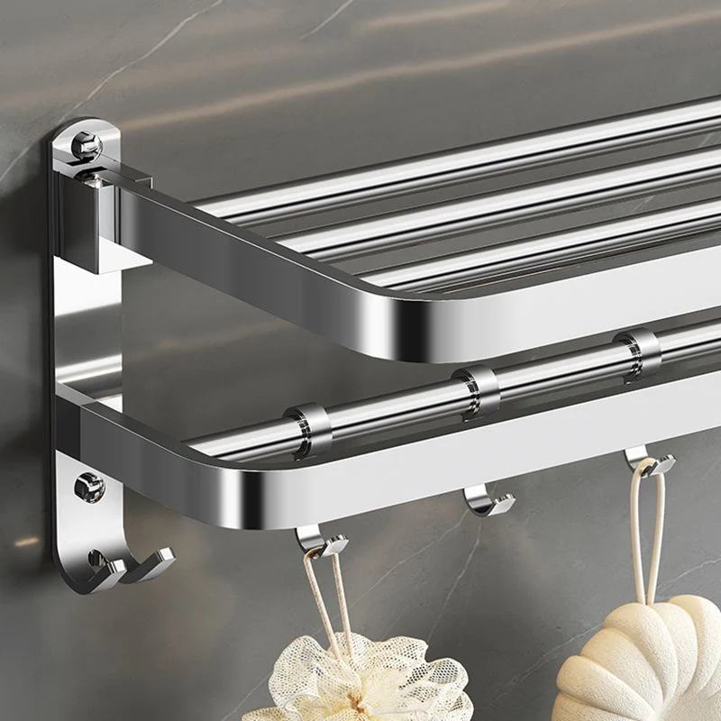 Juego de accesorios de baño moderno de 7 piezas, accesorios de baño de cromo pulido Clearhalo