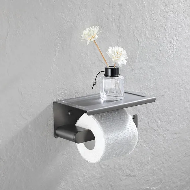 Juego de accesorios de baño moderno de 5 piezas en acero inoxidable con barra para toallas/ganchos para bata/portapapeles...