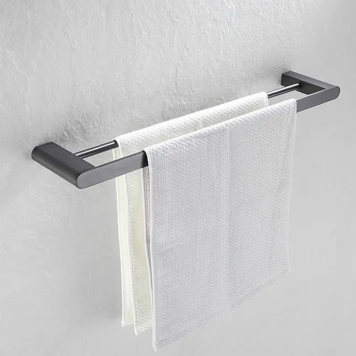 Juego de accesorios de baño moderno de 5 piezas en acero inoxidable con barra para toallas/ganchos para bata/portapapeles...
