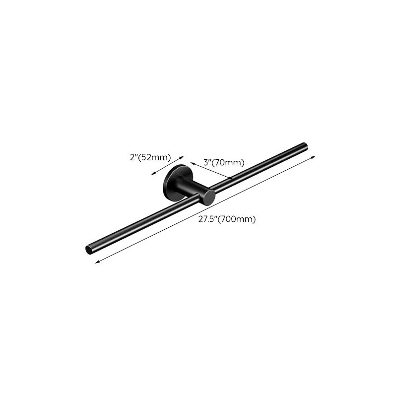 Juego de accesorios de baño moderno de 2 piezas, barra para toallas de acero inoxidable Clearhalo