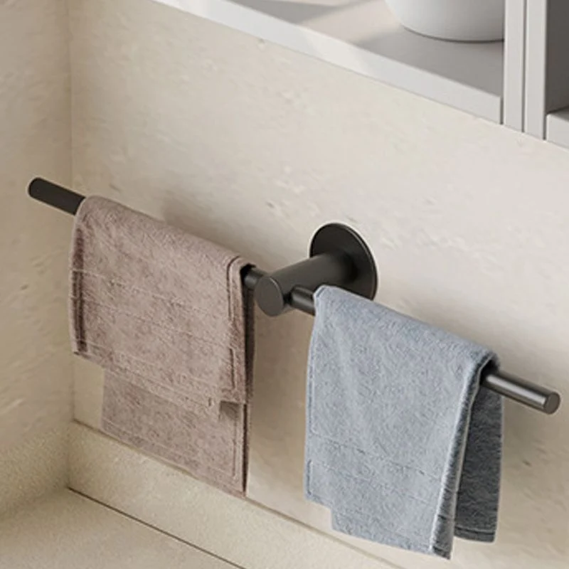 Juego de accesorios de baño moderno de 2 piezas, barra para toallas de acero inoxidable Clearhalo