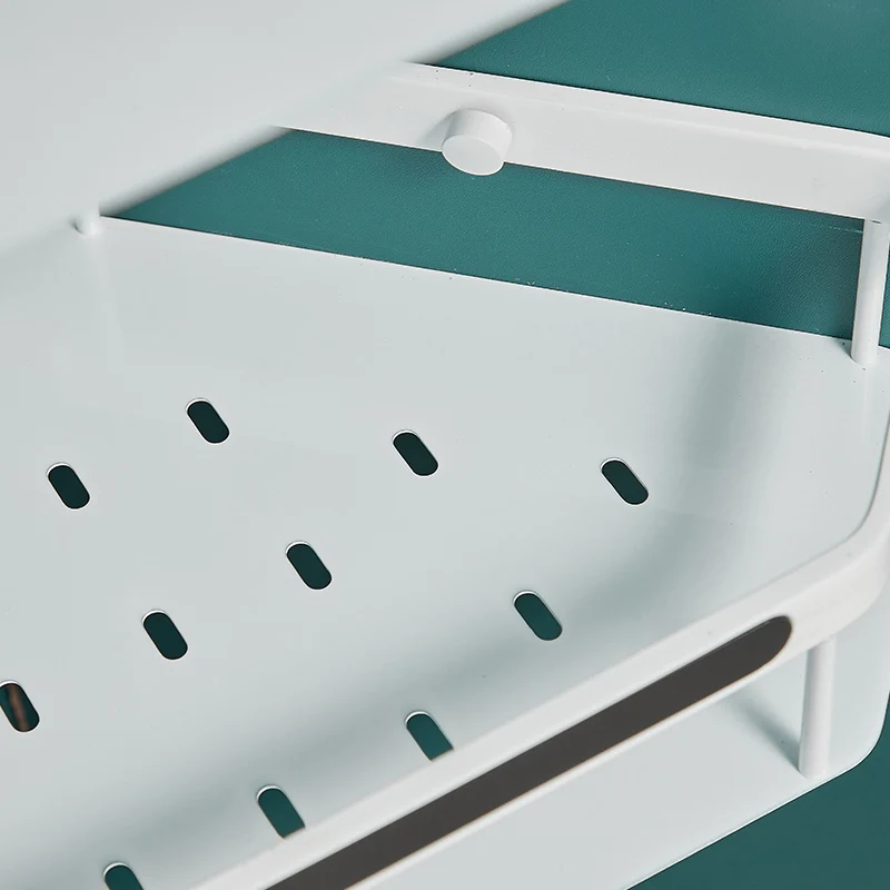 Juego de accesorios de baño moderno de 3 piezas, color blanco mate, estante para baño Clearhalo