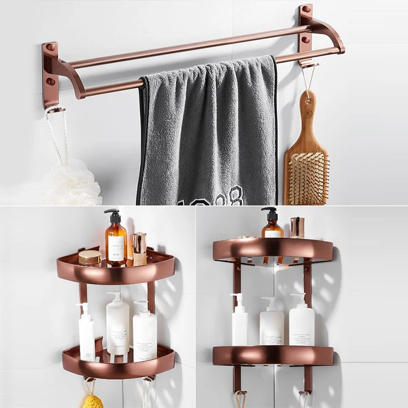 Juego de accesorios de baño moderno de 5 piezas con estante para baño, toallero y soporte para papel Clearhalo