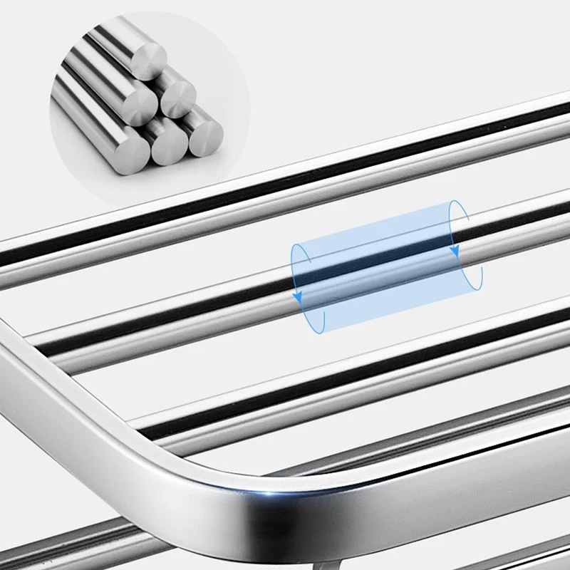 Juego de accesorios de baño moderno de 7 piezas con estante para baño, toallero, soporte para papel y gancho para bata Cle...