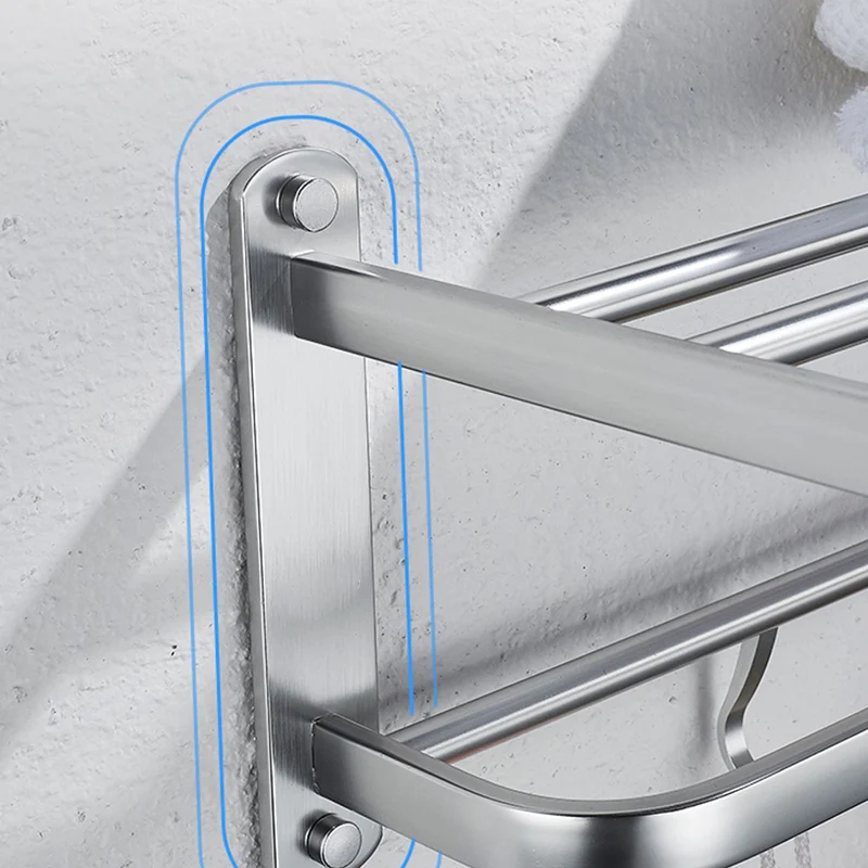Juego de accesorios de baño moderno de 7 piezas con estante para baño, toallero, soporte para papel y gancho para bata Cle...