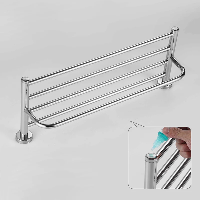 Juego de accesorios de baño moderno de 5 piezas en cromo pulido con estante para bañera Clearhalo