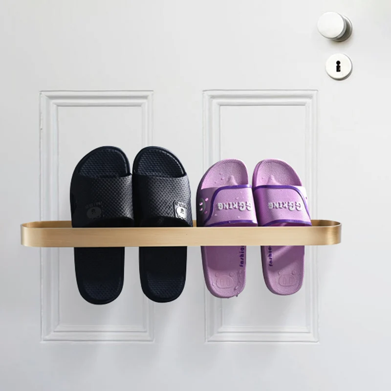 Juego de accesorios de baño moderno de 2 piezas en dorado/negro, toallero Clearhalo
