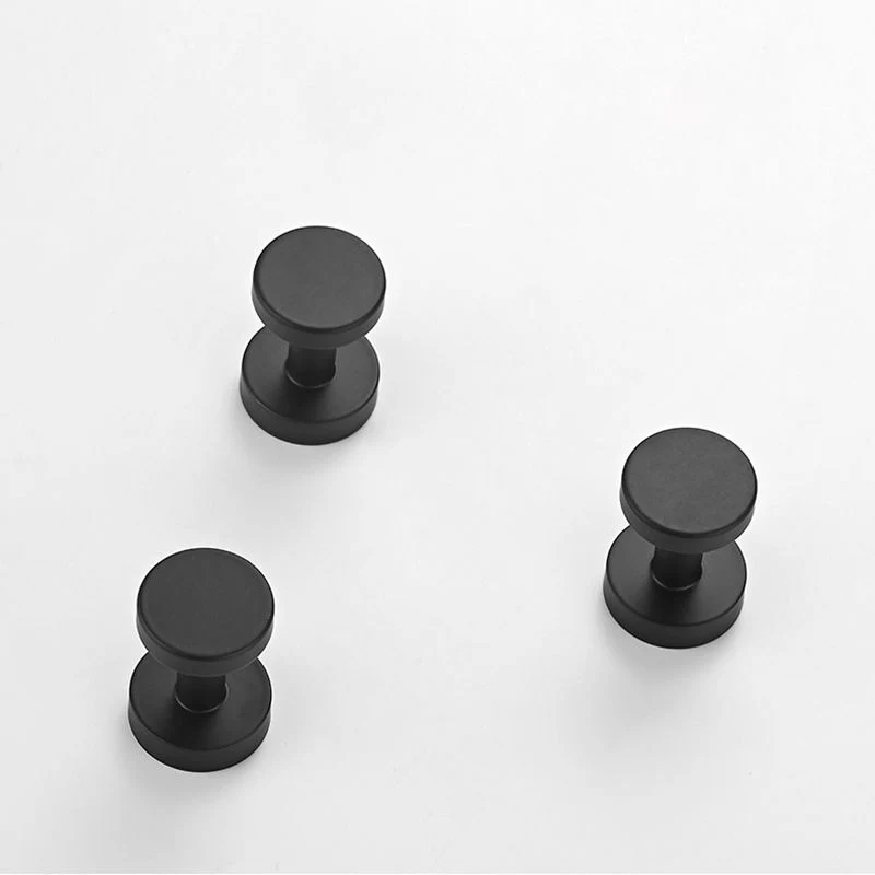 Juego de accesorios de baño moderno de 5 piezas, ganchos para batas en blanco y negro mate Clearhalo