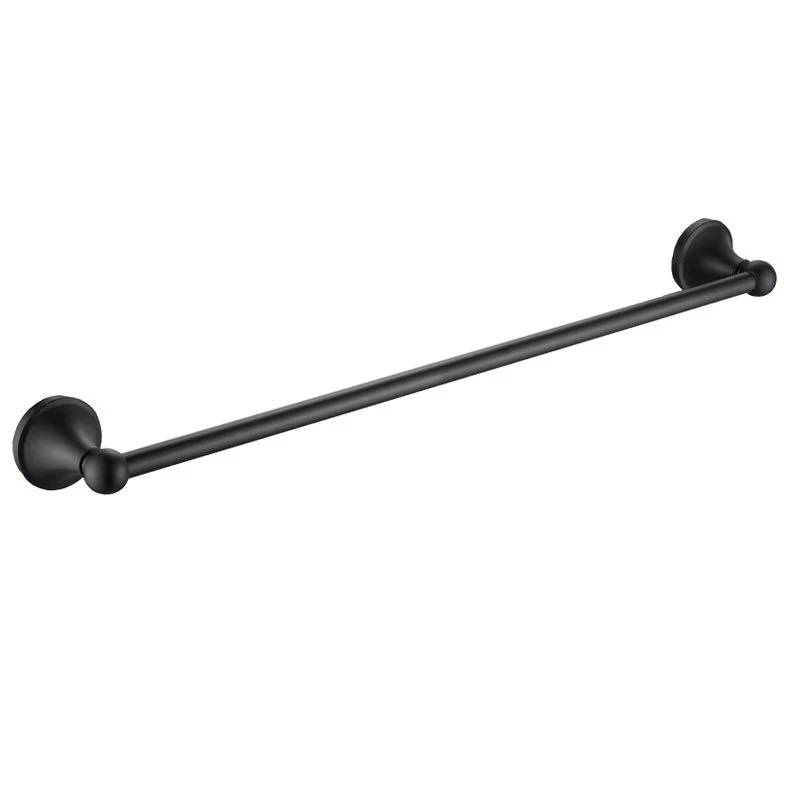 Juego de accesorios de baño modernos de 6 piezas en acero inoxidable, ganchos para batas negros mate/barra para toallero C...