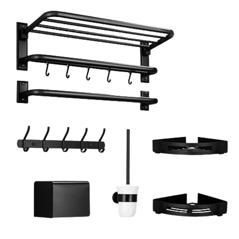 Juego de accesorios de baño negro mate, accesorio de baño moderno, individual o como conjunto Clearhalo