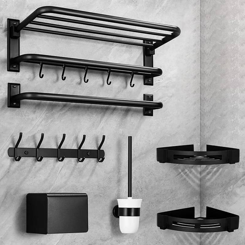 Juego de accesorios de baño negro mate, accesorio de baño moderno, individual o como conjunto Clearhalo