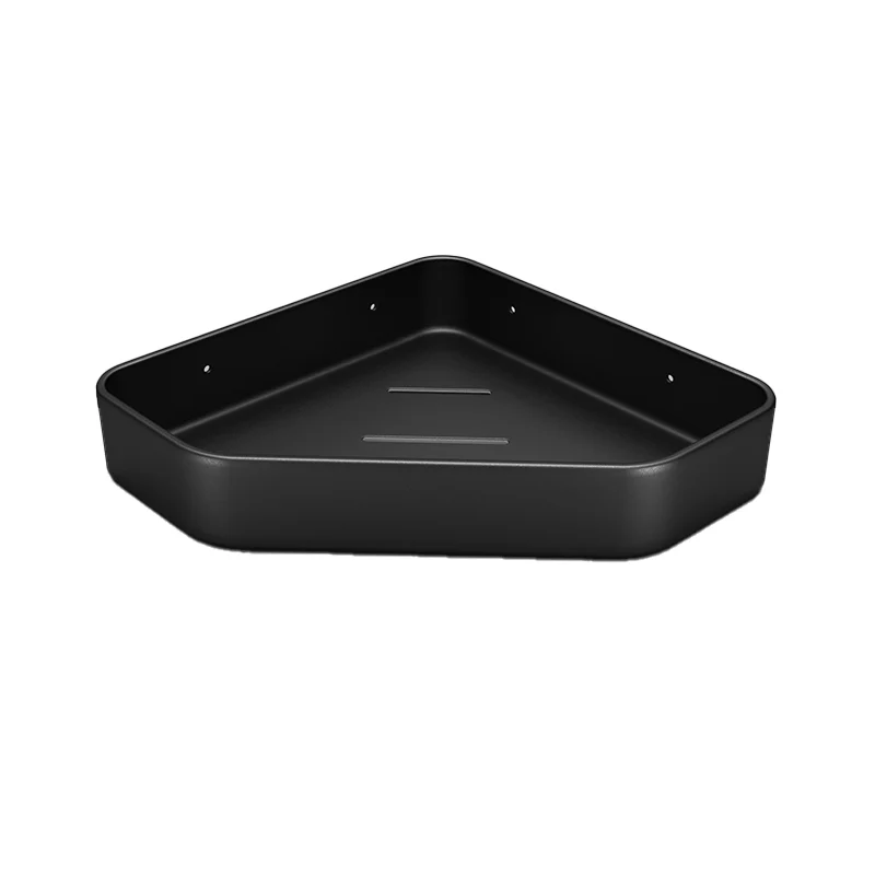 Juego de accesorios de baño negro mate, estante de baño moderno antioxidante de 1/2/3 piezas Clearhalo