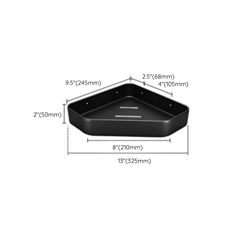 Juego de accesorios de baño negro mate, estante de baño moderno antioxidante de 1/2/3 piezas Clearhalo