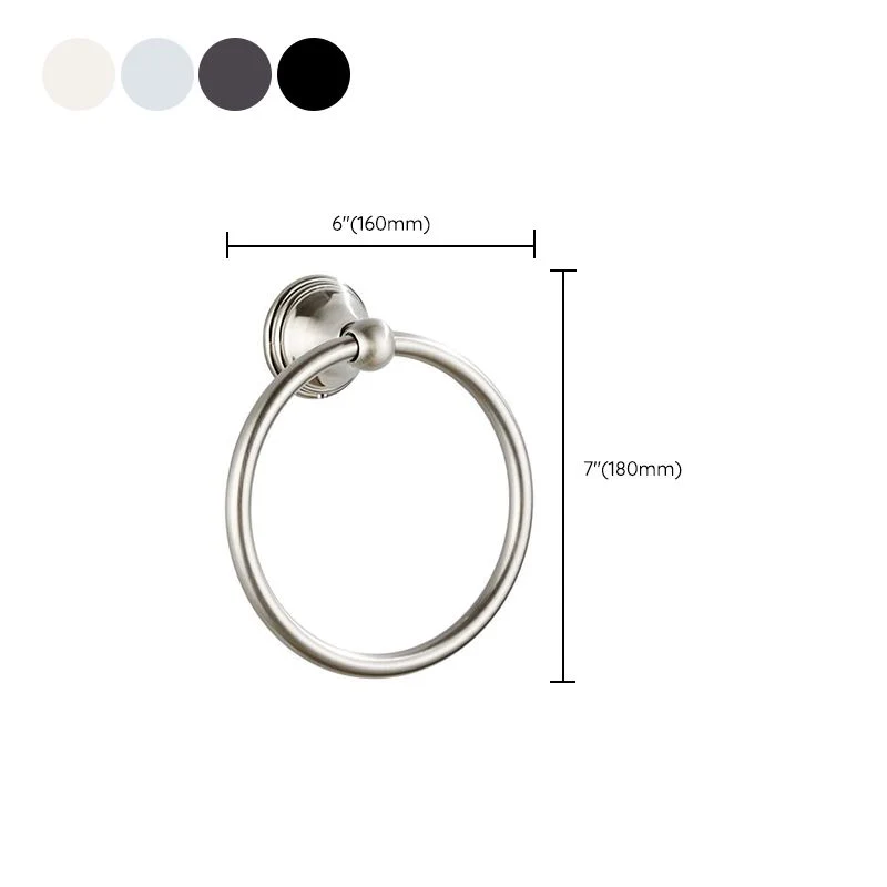 Juego de accesorios de baño de 4 piezas con toallero y aro/ganchos para bata/portapapeles Clearhalo