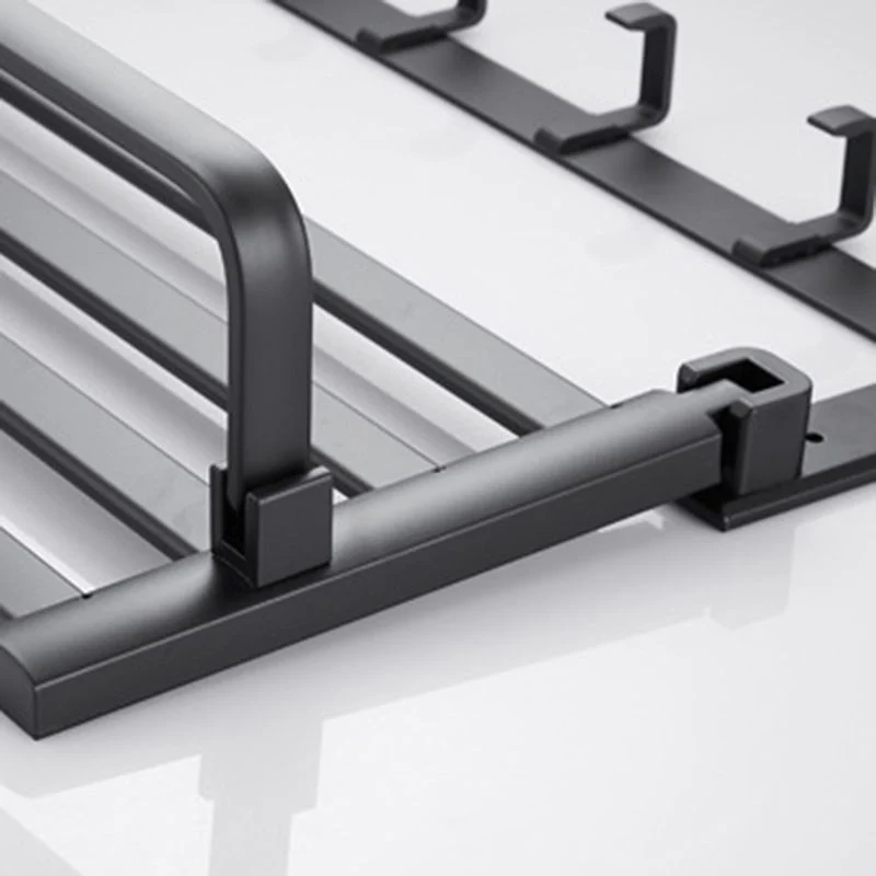 Juego de accesorios de baño de 5 piezas, estante de baño/toallero de aluminio incluido, juego de baño Clearhalo