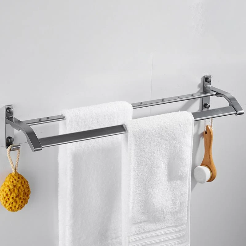 Juego de accesorios de baño de 5 piezas, estante de baño/toallero de aluminio incluido, juego de baño Clearhalo
