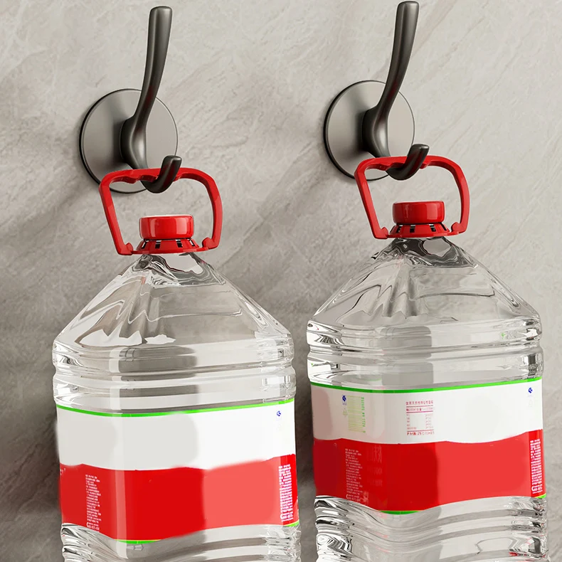 Juego de accesorios de baño de 10 piezas, ganchos para batas de color gris mate moderno Clearhalo