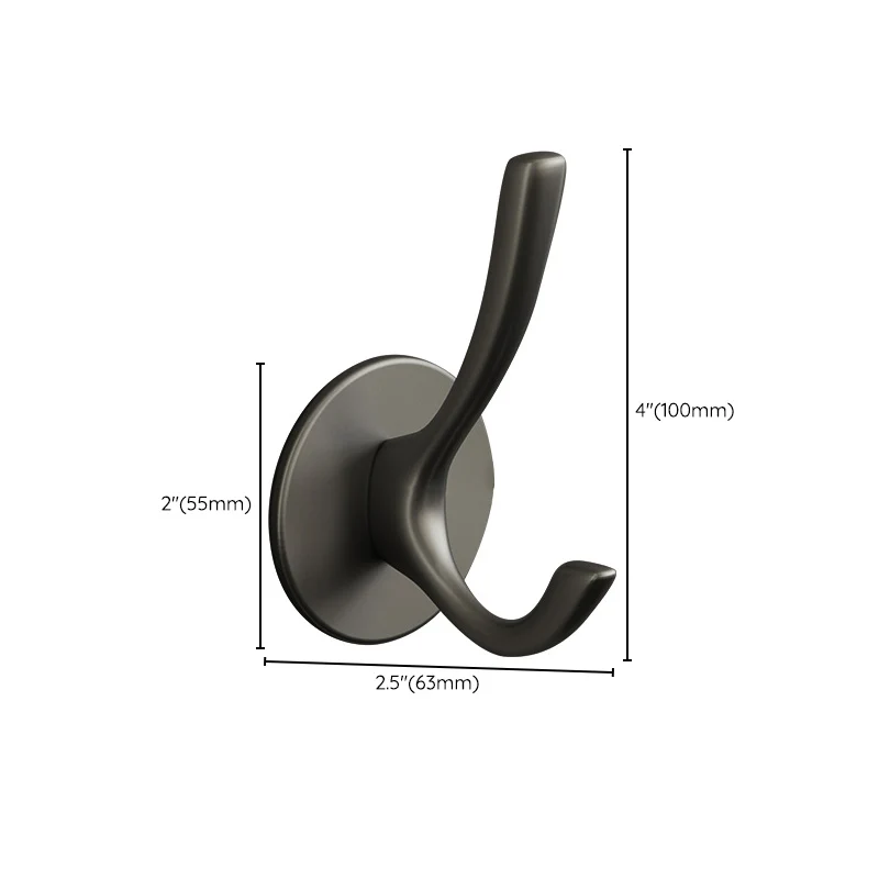 Juego de accesorios de baño de 10 piezas, ganchos para batas de color gris mate moderno Clearhalo