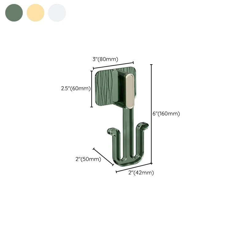 Juego de accesorios de baño de 5 piezas, ganchos para batas de 6,29 pulgadas de alto en estilo moderno Clearhalo