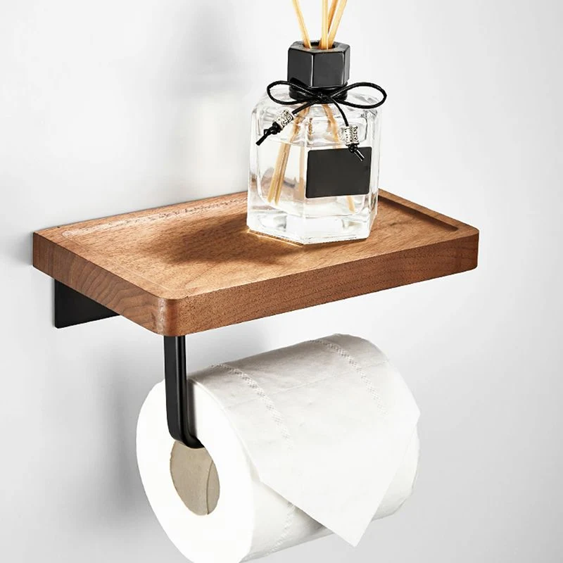 Juego de accesorios de baño de 7 piezas Juego de accesorios de baño de metal y madera maciza Clearhalo