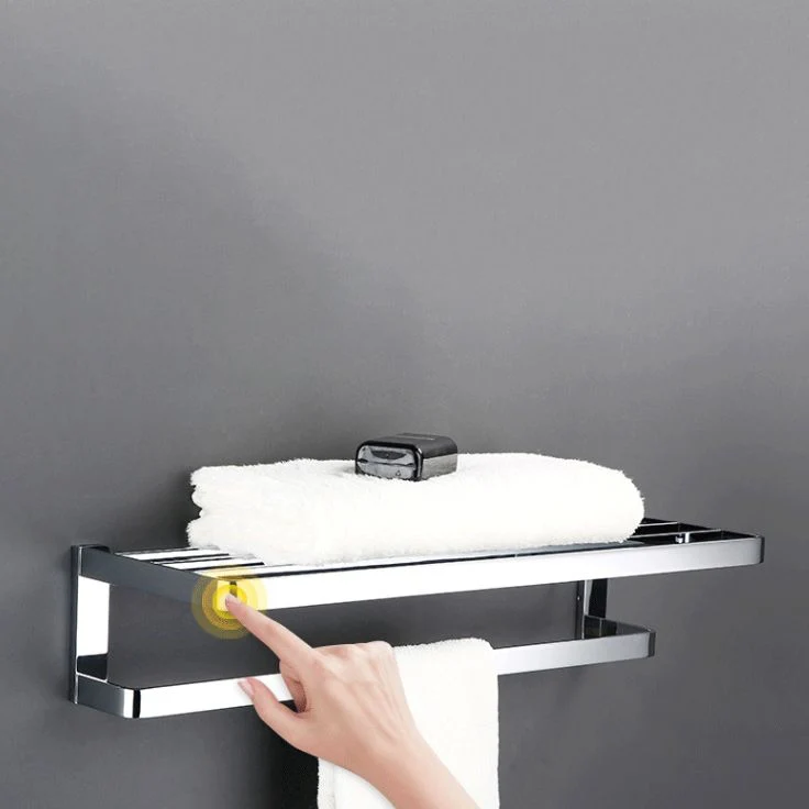 Juego de accesorios de baño de 5 piezas Juego de baño moderno de cromo pulido Clearhalo