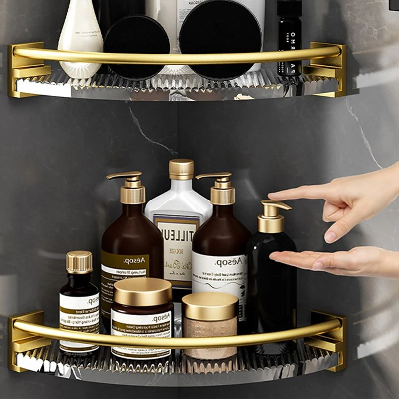 Juego de accesorios de baño de 6 piezas en juego de herrajes para baño de metal dorado Clearhalo