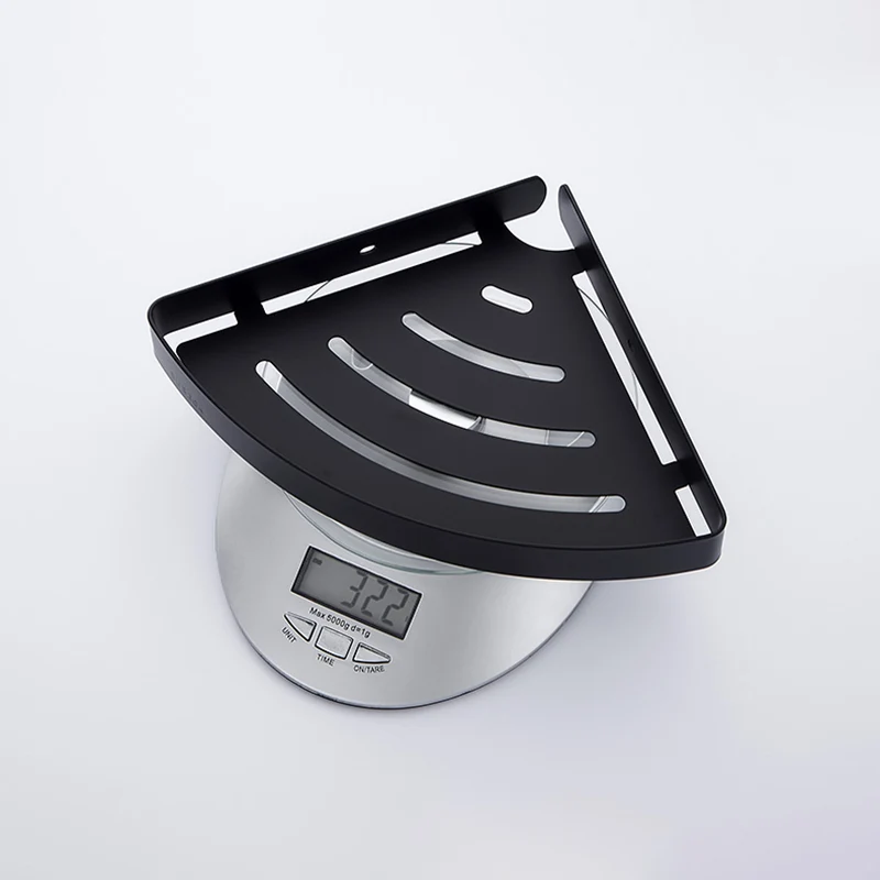 Juego de accesorios de baño plateado/negro, estante de baño moderno de 1/2/3 piezas Clearhalo