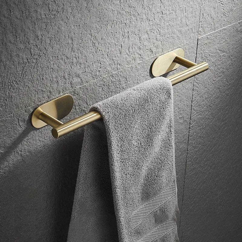 Juego de accesorios de baño tradicional de 4 piezas con aro para barra de toalla/portapapeles y gancho para bata Clearhalo