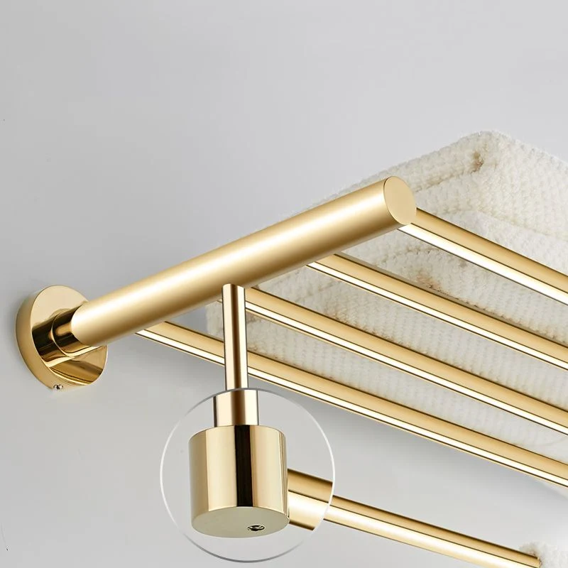 Juego de accesorios de baño tradicional de 4 piezas Juego de baño de latón en oro mate Clearhalo