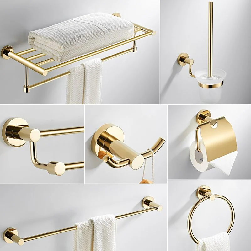 Juego de accesorios de baño tradicional de 4 piezas Juego de baño de latón en oro mate Clearhalo
