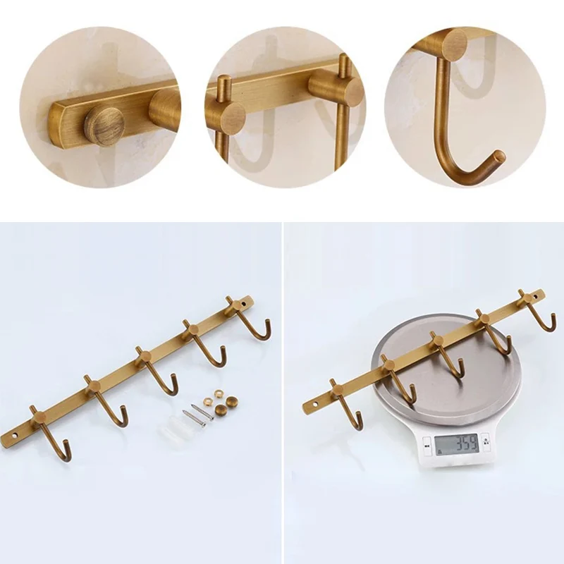 Juego de accesorios de baño tradicional de 4 piezas Juego de accesorios de baño de latón dorado Clearhalo