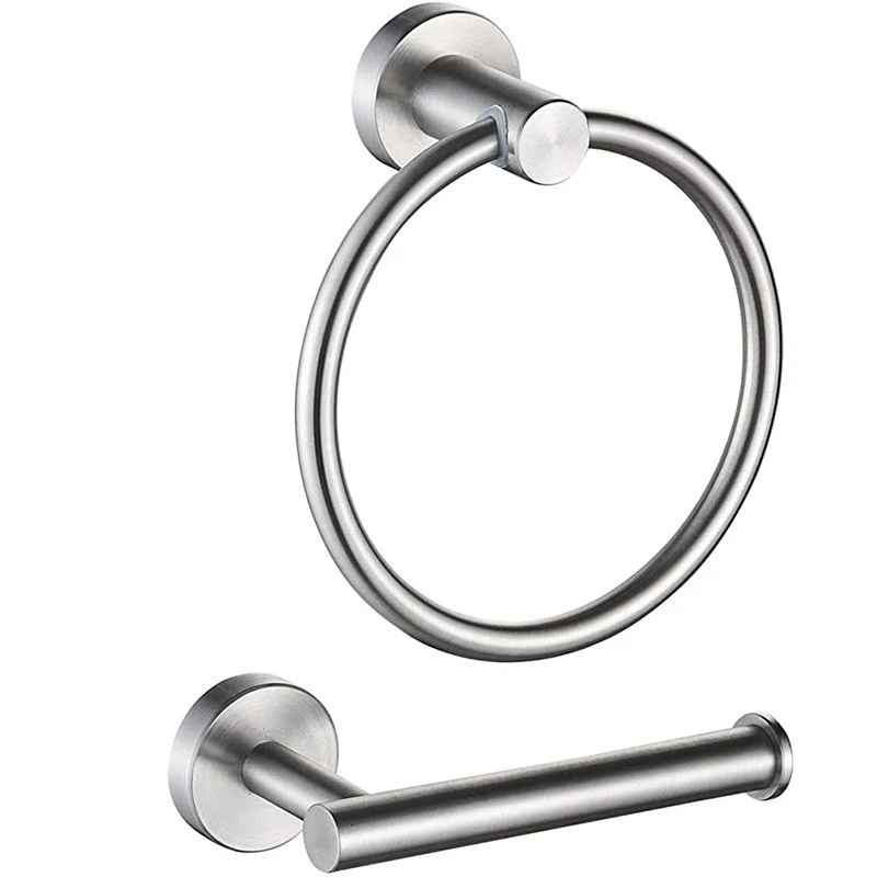 Juego de accesorios de baño tradicional de 2 piezas, toallero/portapapeles Clearhalo