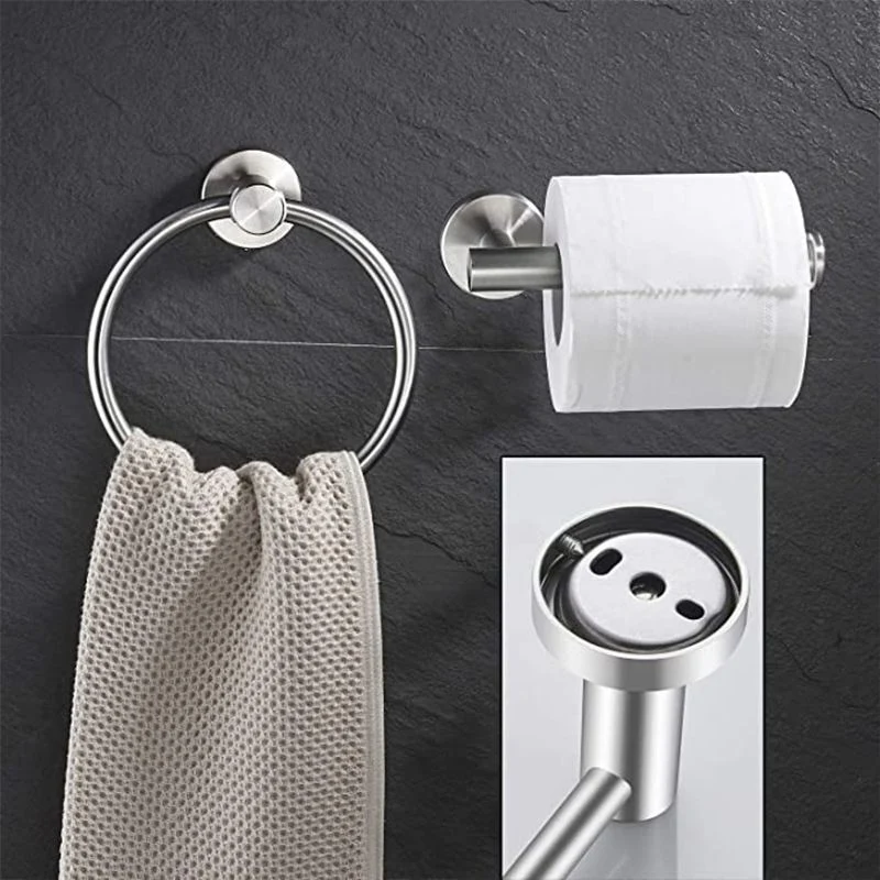 Juego de accesorios de baño tradicional de 2 piezas, toallero/portapapeles Clearhalo