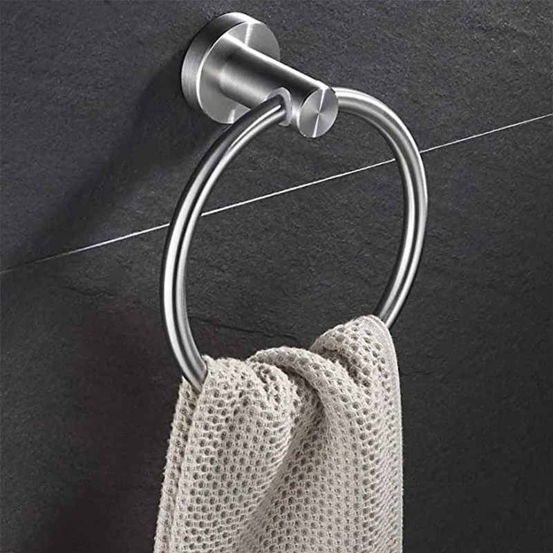 Juego de accesorios de baño tradicional de 2 piezas, toallero/portapapeles Clearhalo