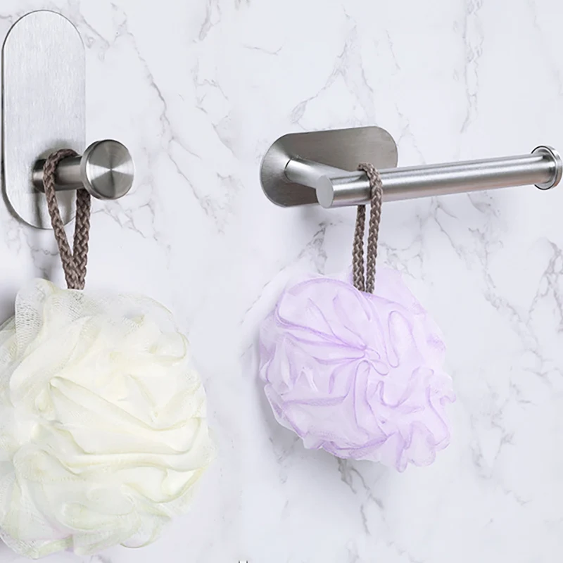 Juego de accesorios para baño de acero inoxidable Juego de baño moderno y sencillo Clearhalo