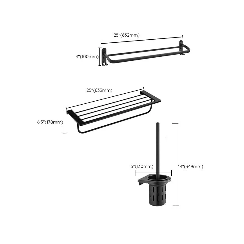 Juego de accesorios para baño gris Juego de accesorios para baño de metal de 3 piezas Clearhalo