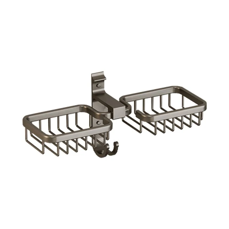 Juego de accesorios para baño moderno, estante para baño, juego de accesorios para baño negro/plateado/gris Clearhalo