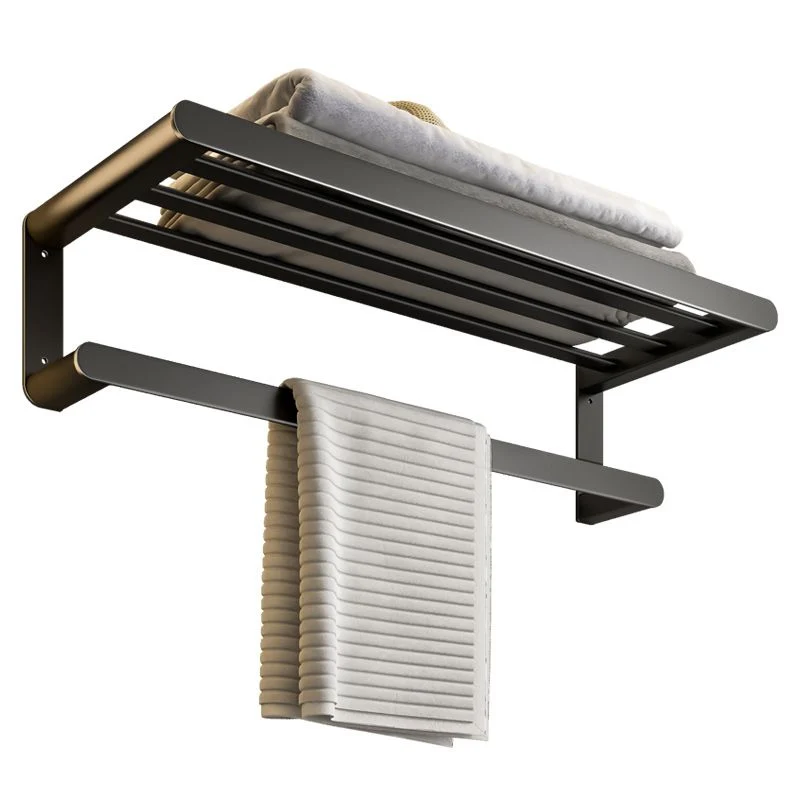 Juego de accesorios para baño moderno, toallero negro, estante para baño, juego de accesorios para baño Clearhalo