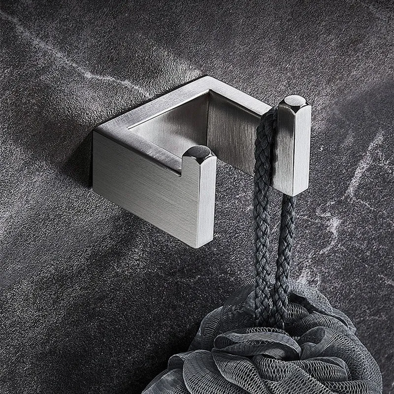 Juego de baño de acero inoxidable Juego de accesorios de baño simple de estilo moderno de 4 piezas Clearhalo