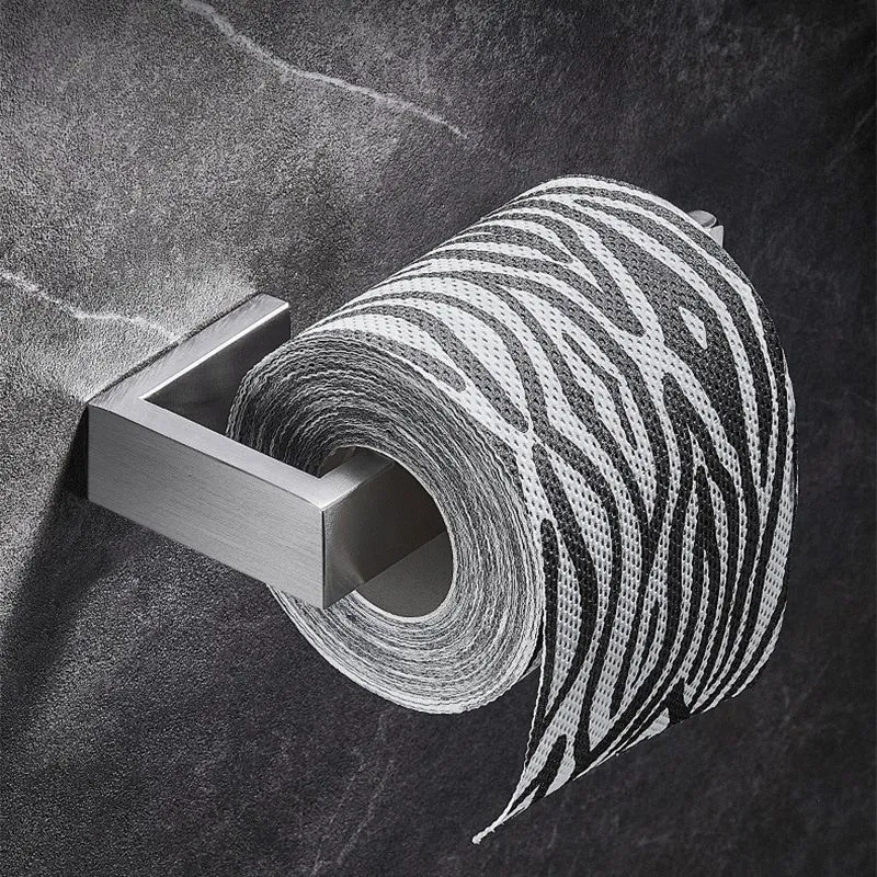 Juego de baño de acero inoxidable Juego de accesorios de baño simple de estilo moderno de 4 piezas Clearhalo