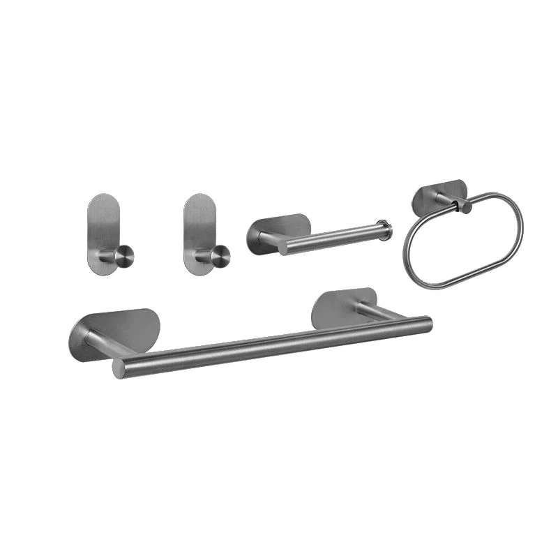 Juego de baño de acero inoxidable Juego de accesorios de baño simple de estilo moderno Clearhalo